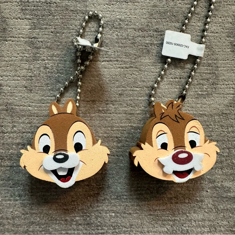 Disney Character foam keychain /zipper pulls (7) Set